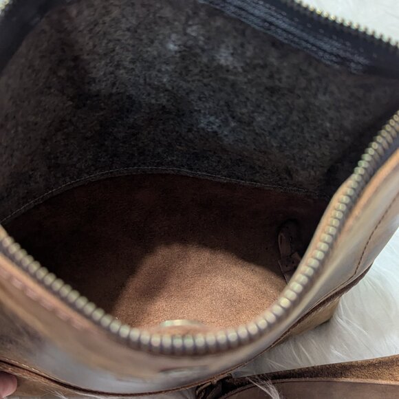 Pendleton Glacier Bay Stripe | Mini Fairfield Crossbody | Handmade Leather Purse - Picture 5 of 7